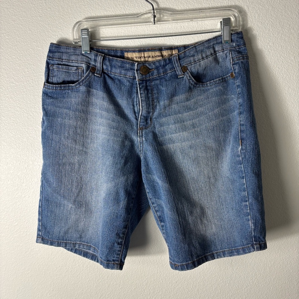 Nine West Vintage America Bermuda Denim Shorts Size 10